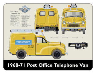 Morris Minor Post Office Telephone Van 1968-71 Mouse Mat